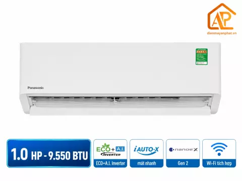 Điều hòa Panasonic Inverter 1 chiều 9000 BTU U9BKH-8