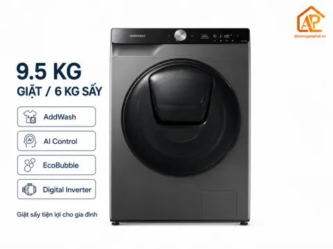 Máy Giặt Sấy Samsung Addwash Inverter 9.5 kg WD95T754DBX