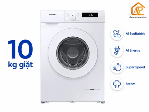 Máy giặt Samsung Bespoke AI EcoBubble Inverter 10 kg WW10DB7U34GWSV