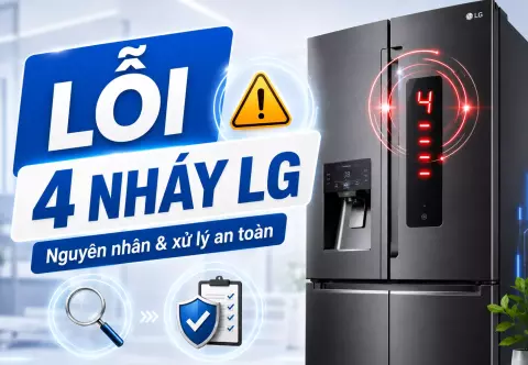 Lỗi 4 nháy tủ lạnh LG là gì? Nguyên nhân và cách xử lý an toàn