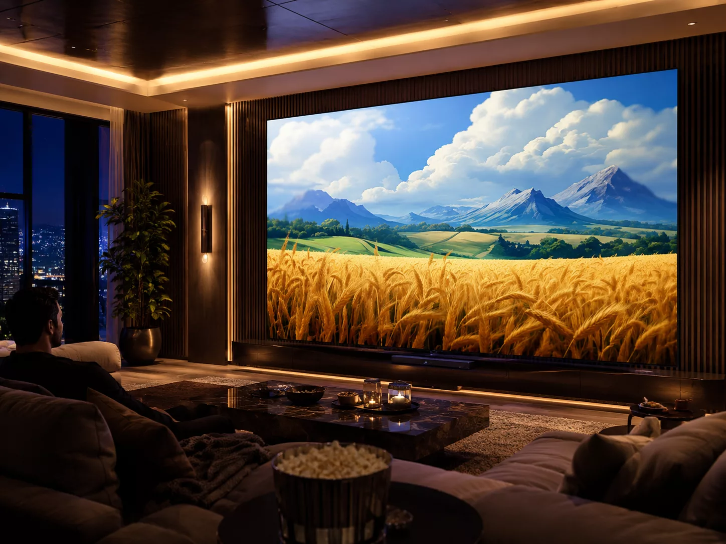 Khoảng c&aacute;ch xem Tivi Coocaa 100 inch ph&ugrave; hợp diện t&iacute;ch ph&ograve;ng