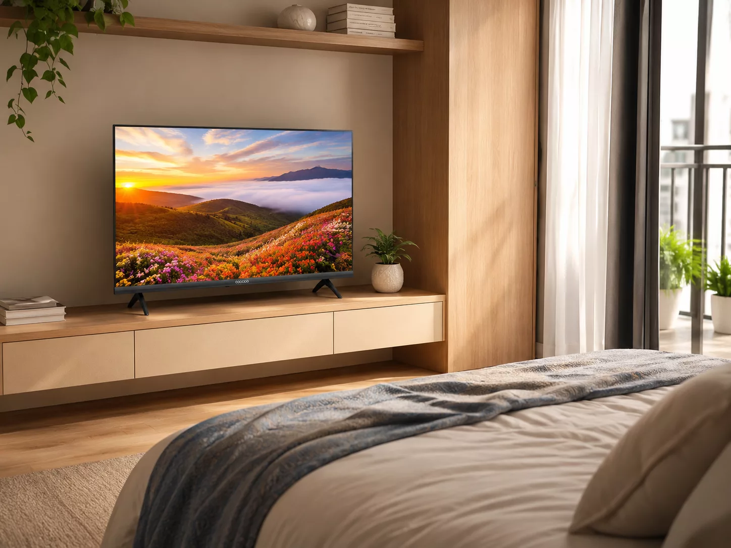 Khoảng cách xem Tivi Coocaa 32 inch phù hợp diện tích phòng