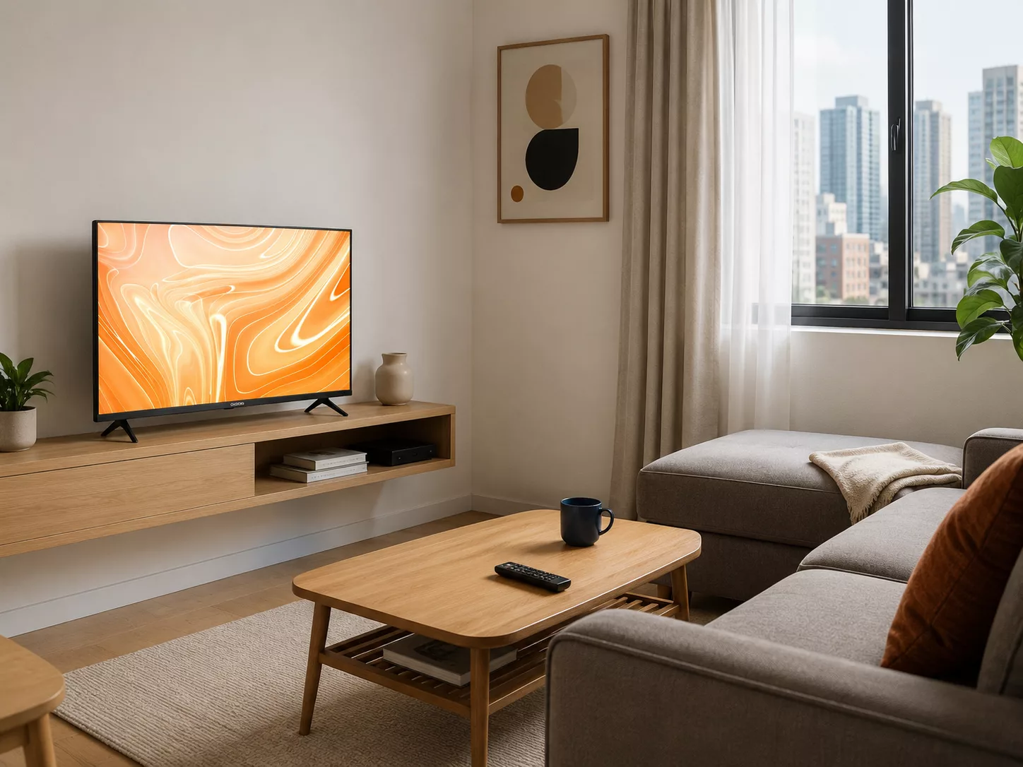 Tivi Coocaa 32 inch phòng ngủ nhỏ nhà trọ sinh viên