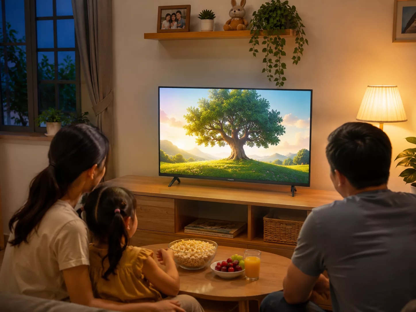 Tivi Coocaa 32 inch để bàn phòng ngủ nhỏ