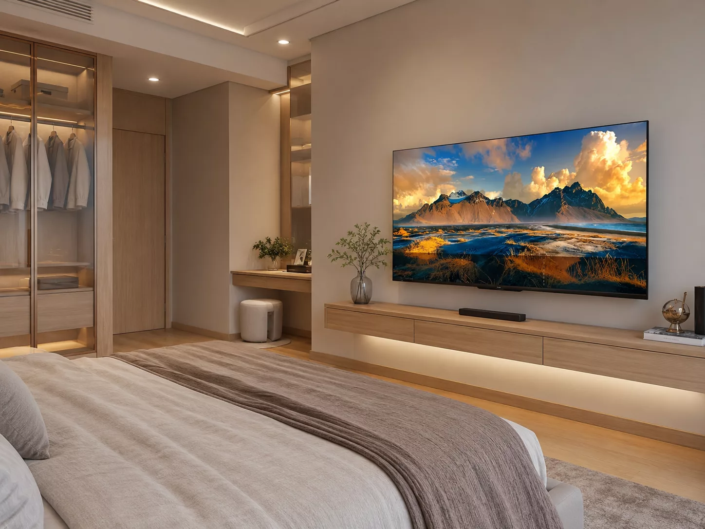 Tivi Coocaa 50 inch ph&ograve;ng kh&aacute;ch nhỏ căn hộ chung cư nh&agrave; phố