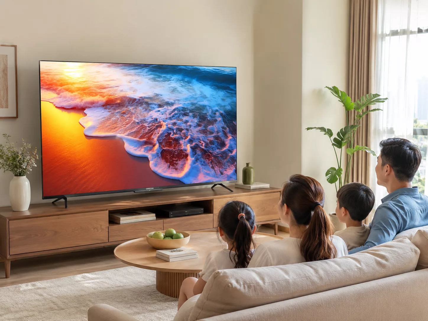 Google Tivi Coocaa 65 inch Android TV điều khiển giọng nói