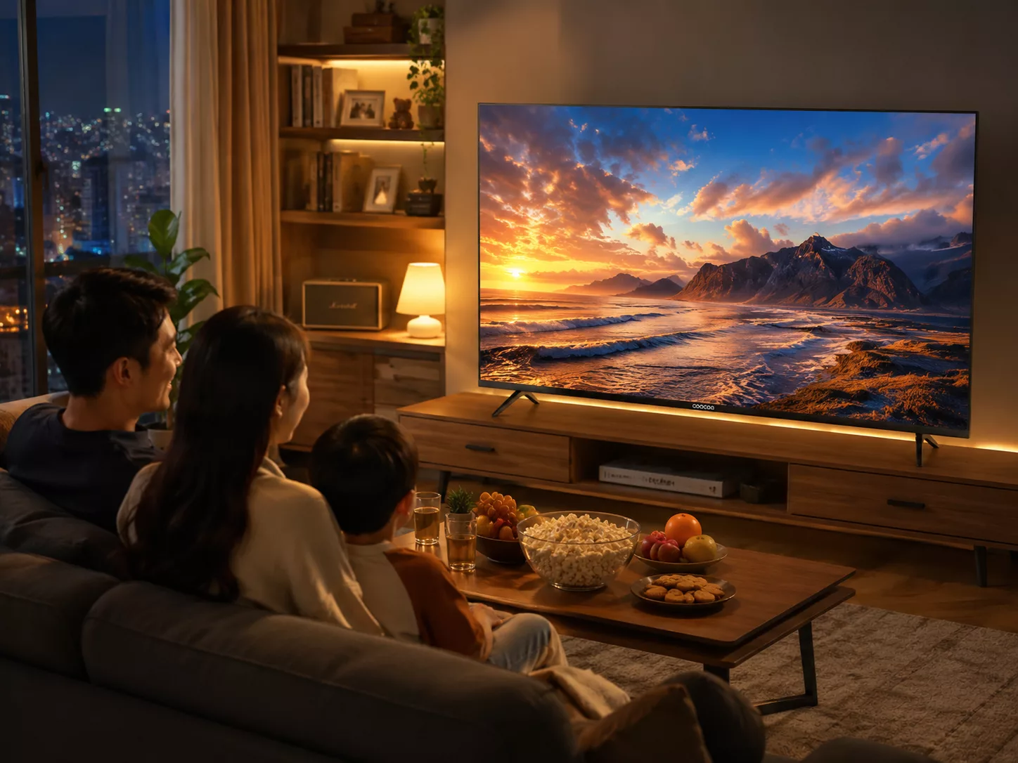 Khoảng cách xem Tivi Coocaa 65 inch phù hợp diện tích phòng