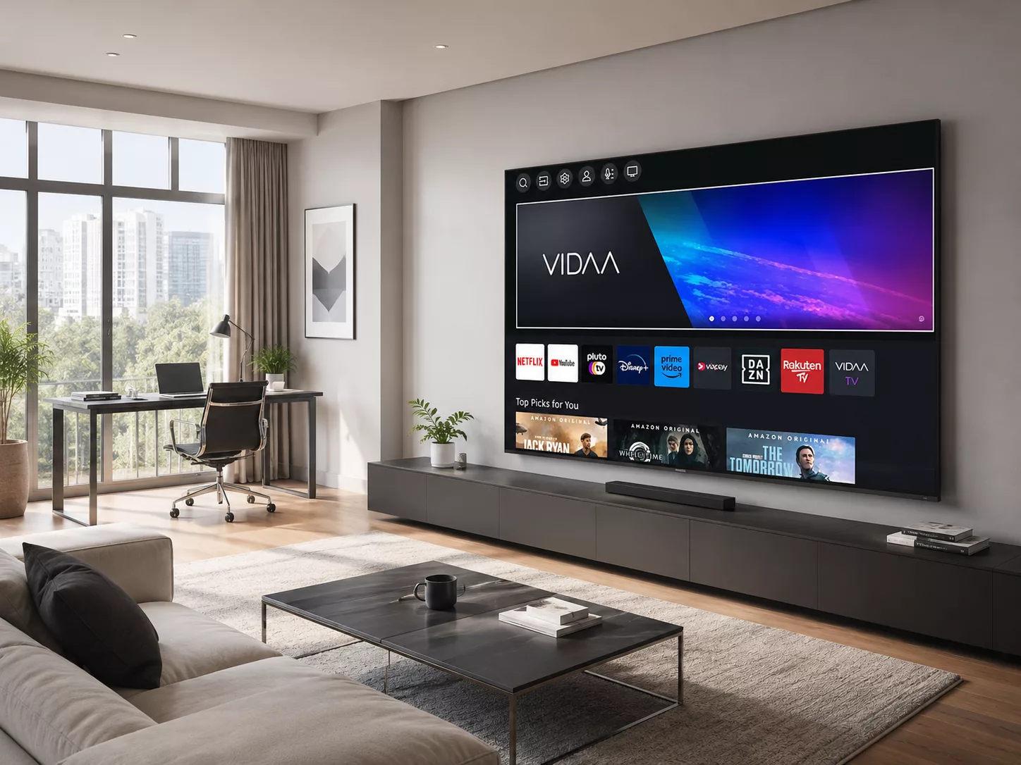 Tivi Toshiba 100 inch LED QLED Mini LED 4K UHD hình ảnh sắc nét