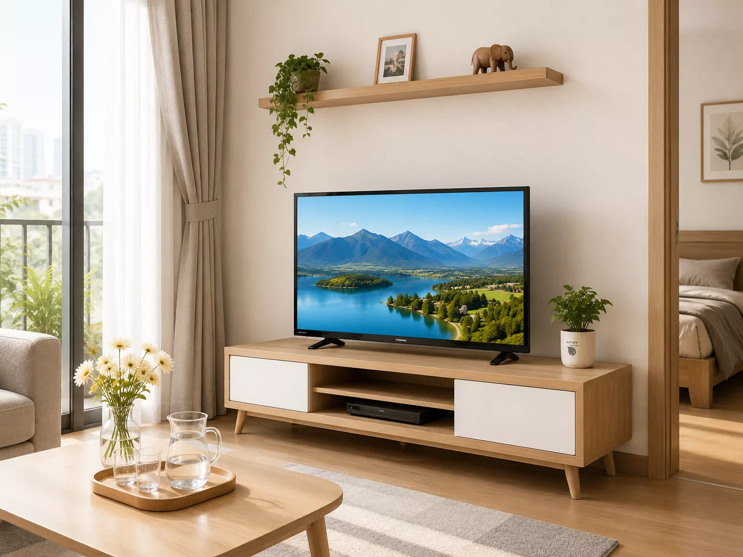 Lắp đặt Tivi Toshiba 32 inch treo tường ch&iacute;nh h&atilde;ng an to&agrave;n