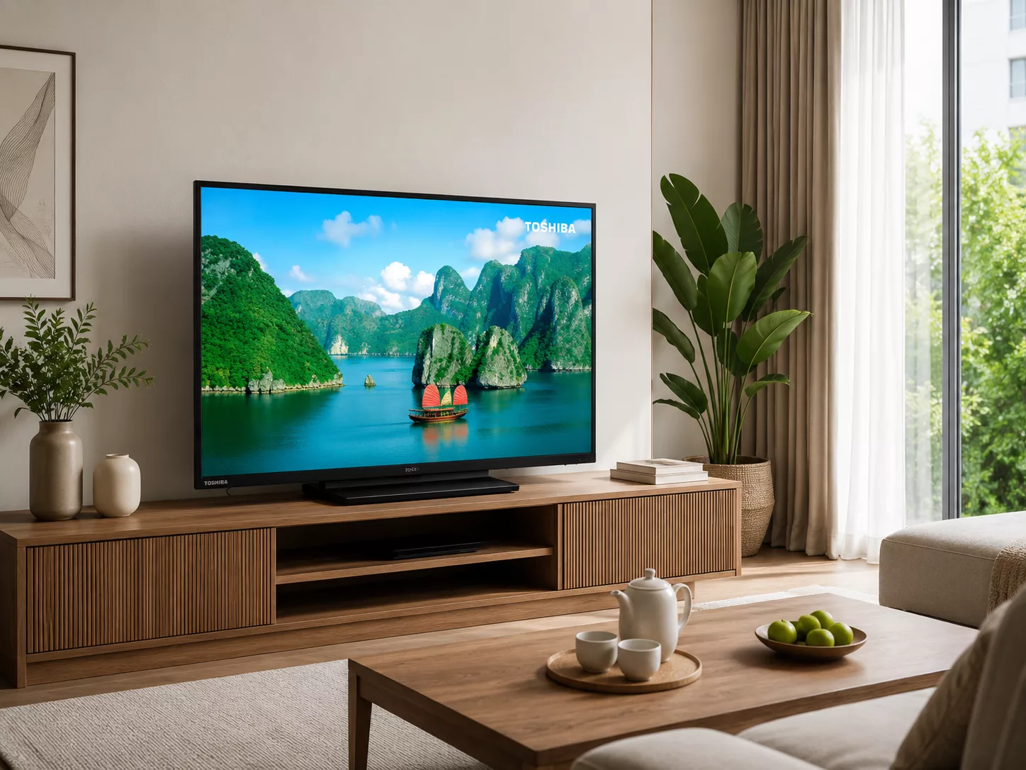 Lắp đặt Tivi Toshiba 55 inch treo tường ch&iacute;nh h&atilde;ng an to&agrave;n