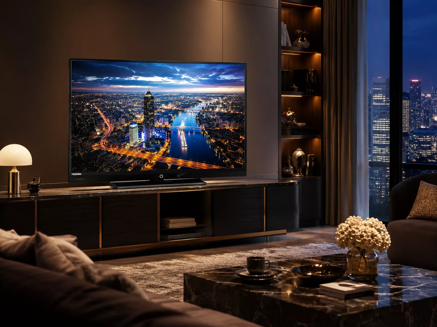 Tivi Toshiba 55 inch LED QLED 4K UHD xem YouTube Netflix