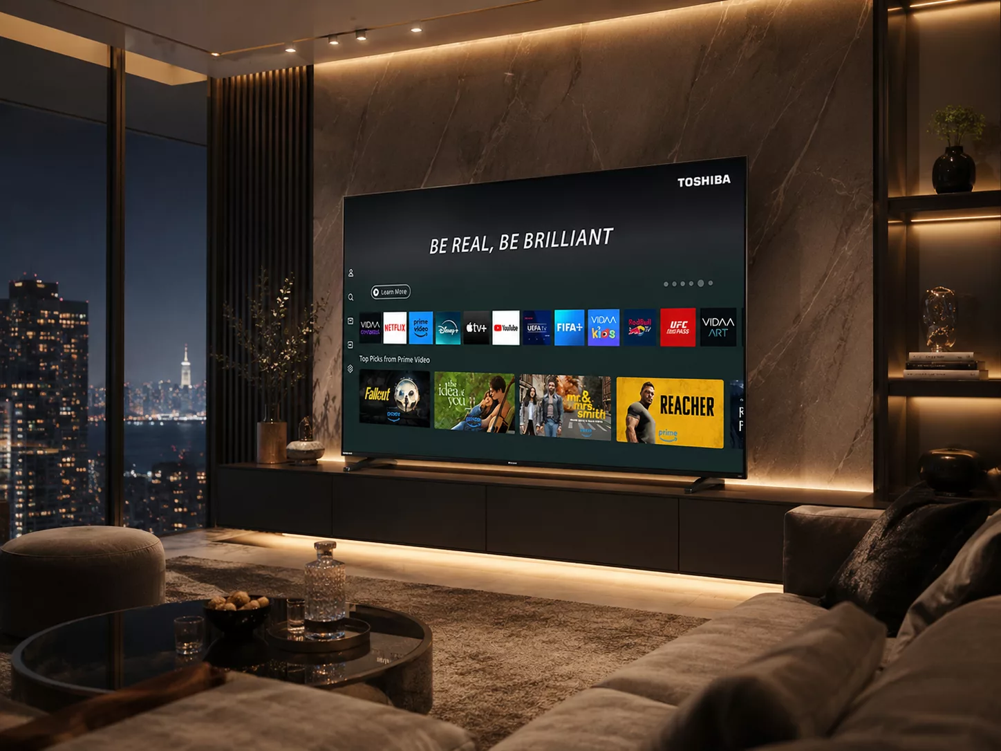 Tivi Toshiba 65 inch ph&ugrave; hợp căn hộ chung cư ph&ograve;ng kh&aacute;ch rộng ph&ograve;ng giải tr&iacute;