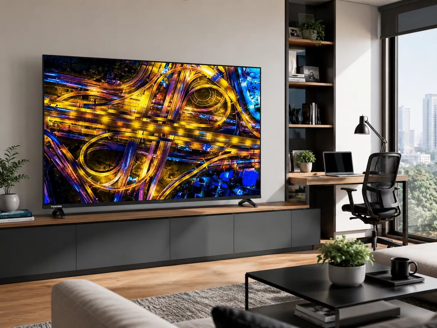 Tivi Toshiba 75 inch LED QLED Mini LED 4K UHD xem YouTube Netflix