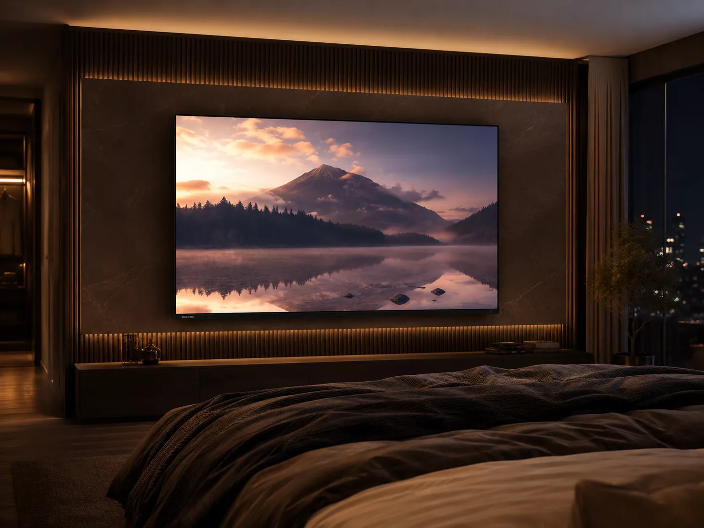 Khoảng cách xem Tivi Toshiba 85 inch phù hợp diện tích phòng