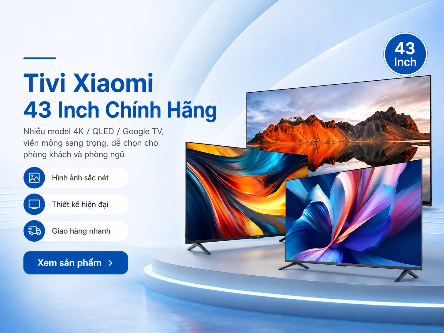 Tivi Xiaomi 43 inch chính hãng cho phòng ngủ