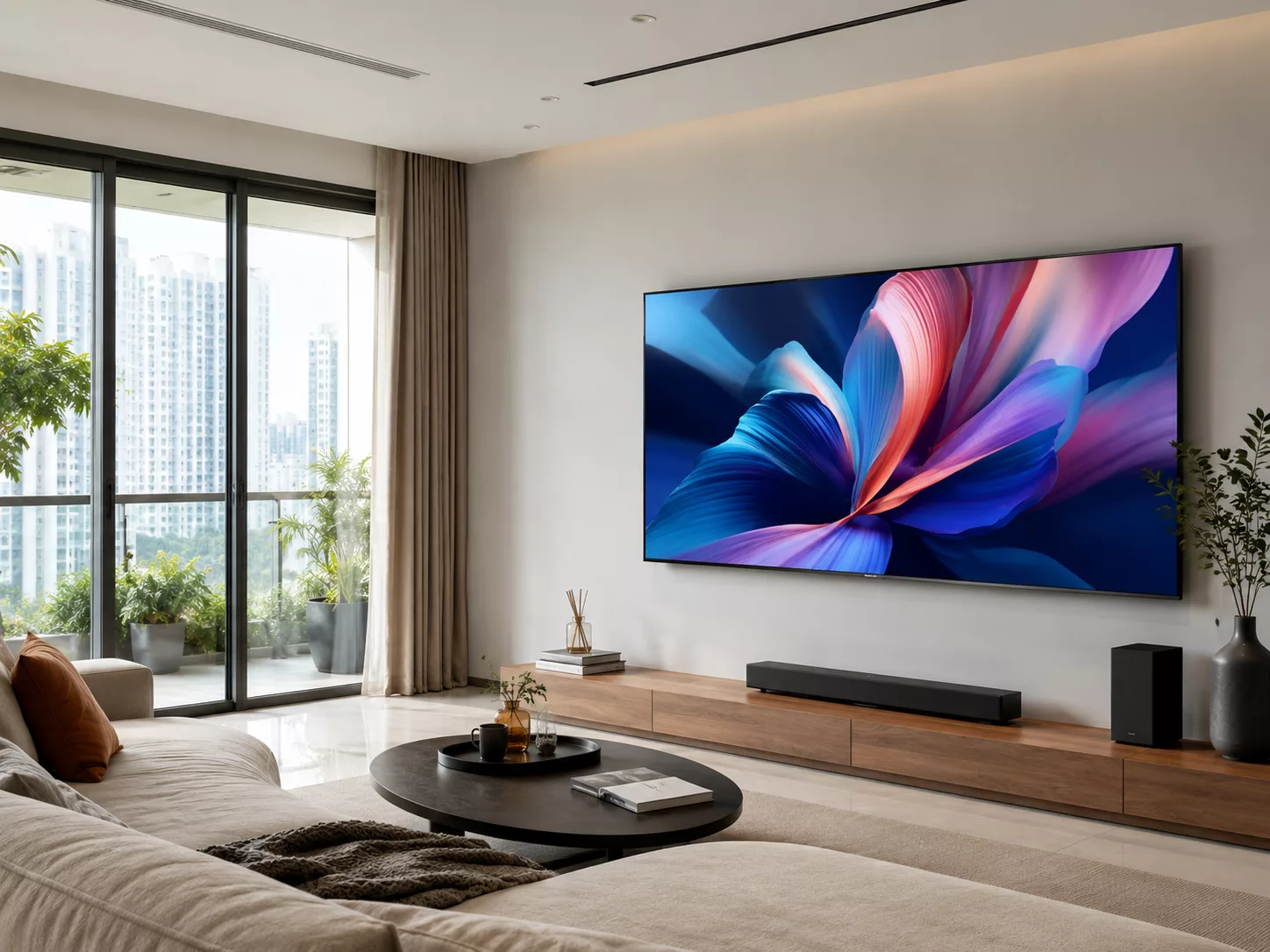 Tivi Xiaomi 65 inch phù hợp căn hộ chung cư nhà phố phòng khách