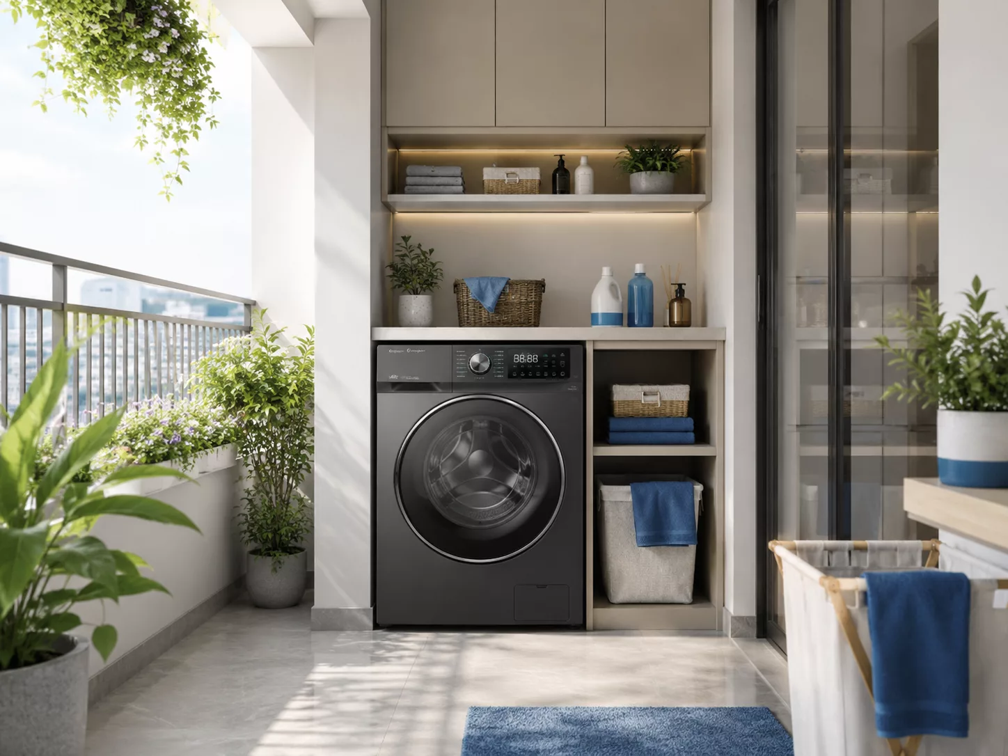 M&aacute;y giặt Casper Inverter BLDC giặt hơi nước giặt nước n&oacute;ng tự vệ sinh lồng giặt