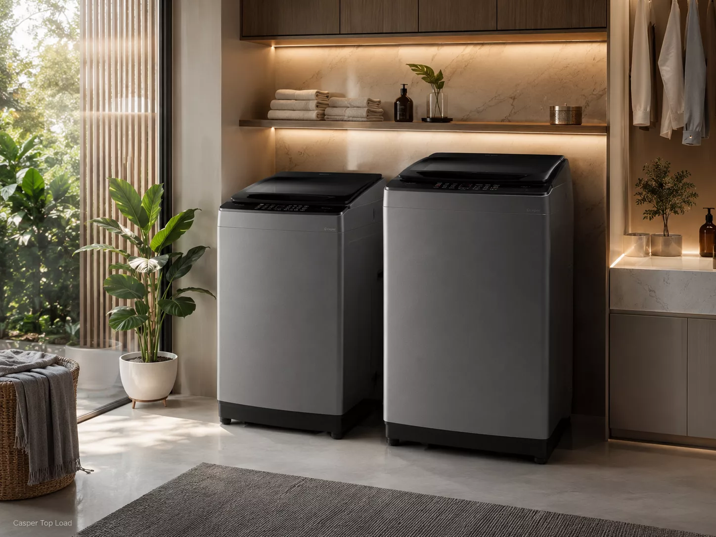 Máy giặt Casper lồng đứng cho ban công khu giặt phơi phòng giặt gia đình