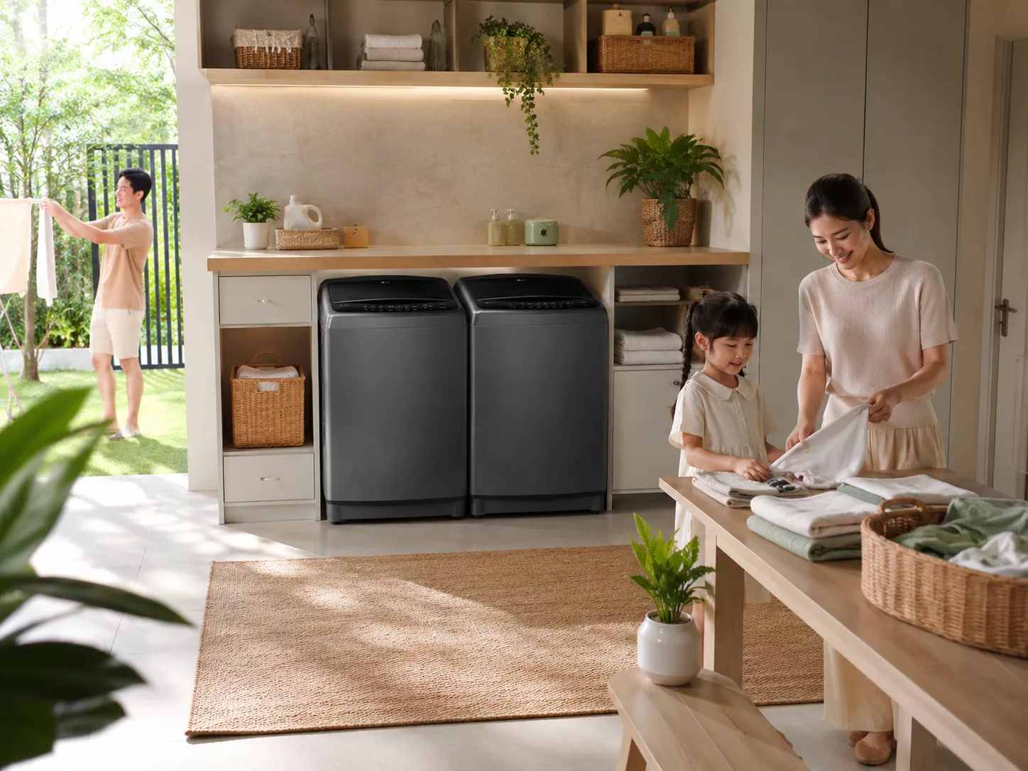 M&aacute;y giặt LG lồng đứng cho ban c&ocirc;ng khu giặt phơi ph&ograve;ng giặt gia đ&igrave;nh