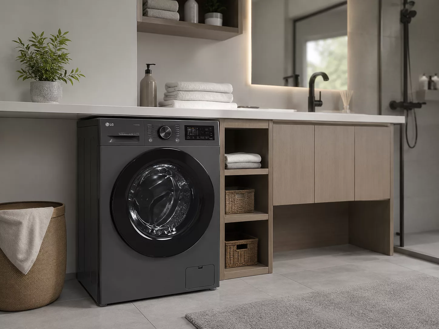 M&aacute;y giặt LG lồng ngang AI DD Direct Drive 6 Motion DD Steam TurboWash ThinQ