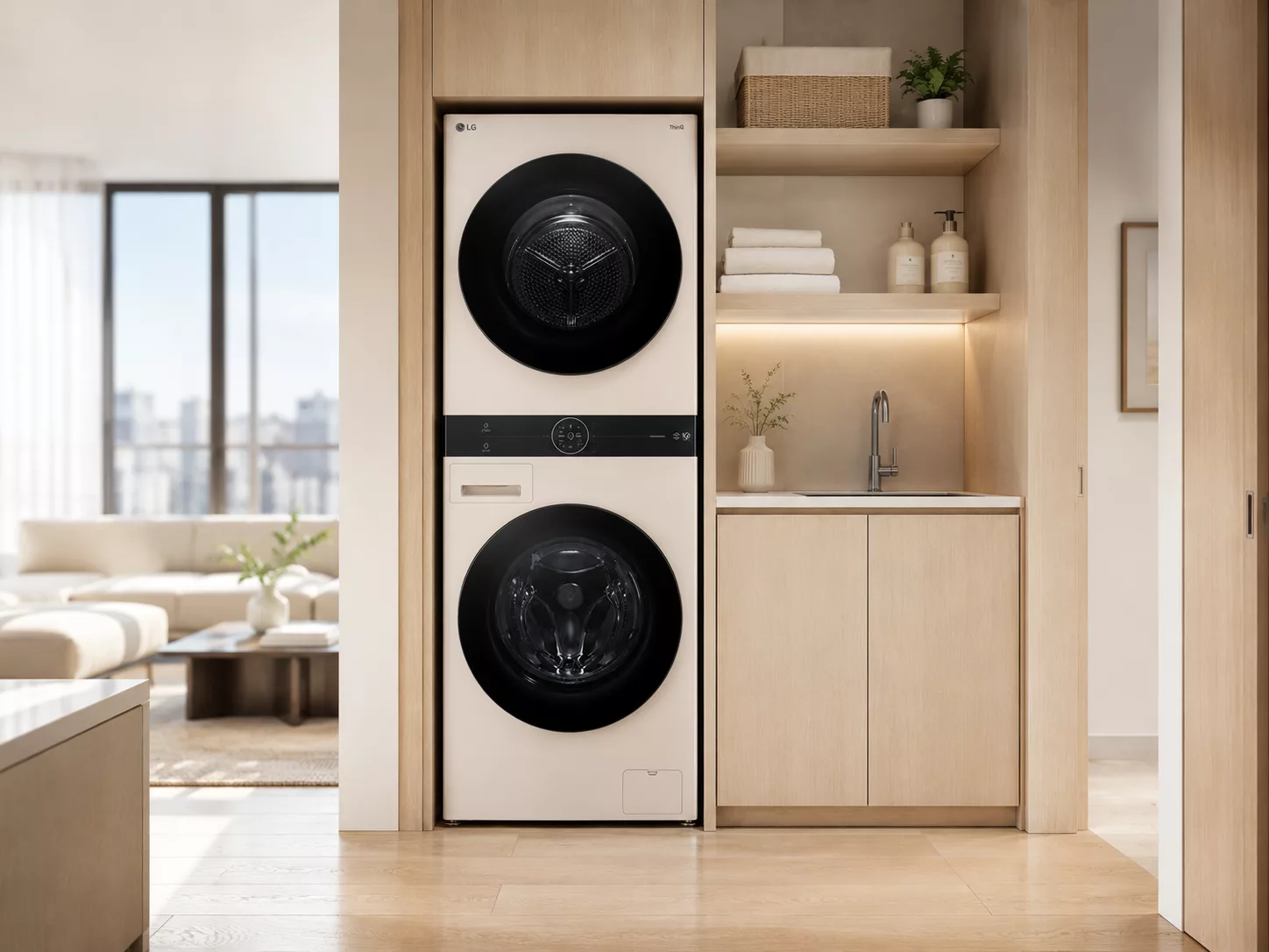 Chọn khối lượng th&aacute;p giặt sấy LG theo số người d&ugrave;ng v&agrave; nhu cầu sấy