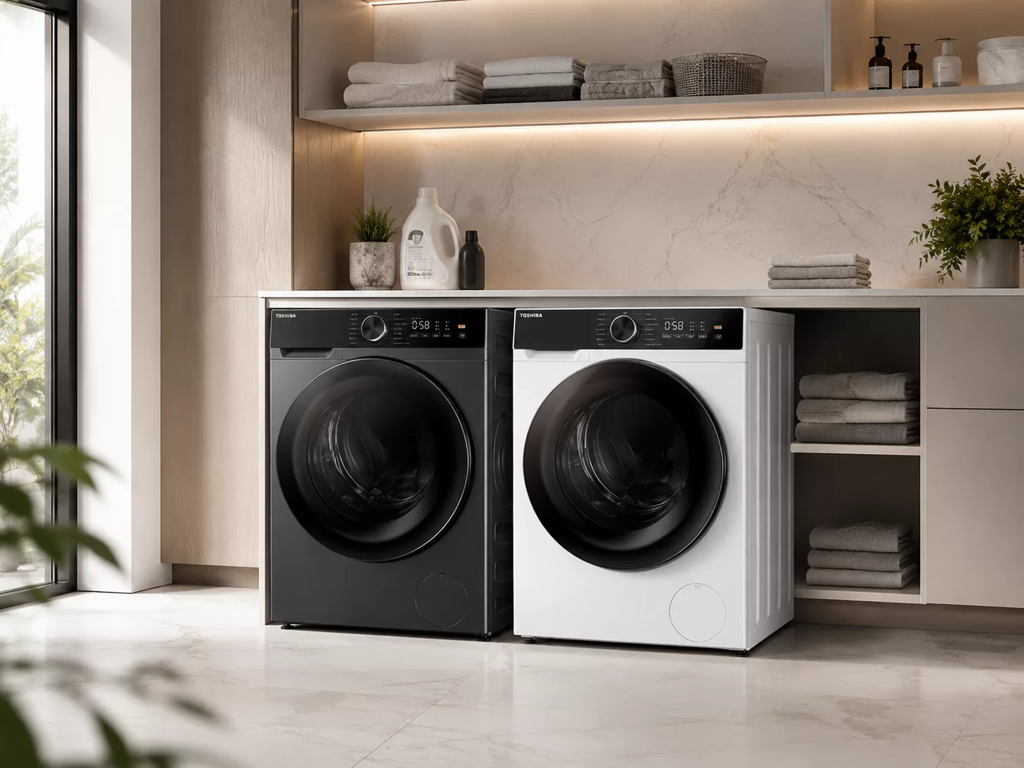 M&aacute;y giặt Toshiba lồng ngang cho gia đ&igrave;nh đ&ocirc;ng người