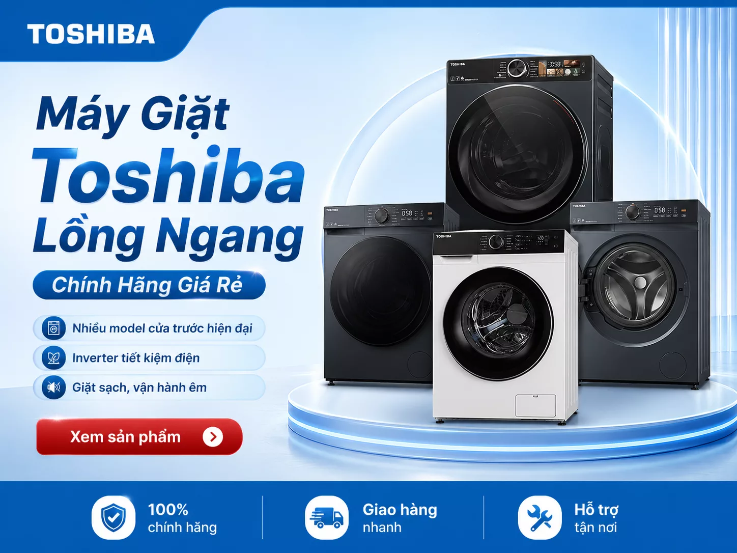 M&aacute;y giặt Toshiba lồng ngang ch&iacute;nh h&atilde;ng gi&aacute; rẻ tại Điện M&aacute;y An Ph&aacute;t