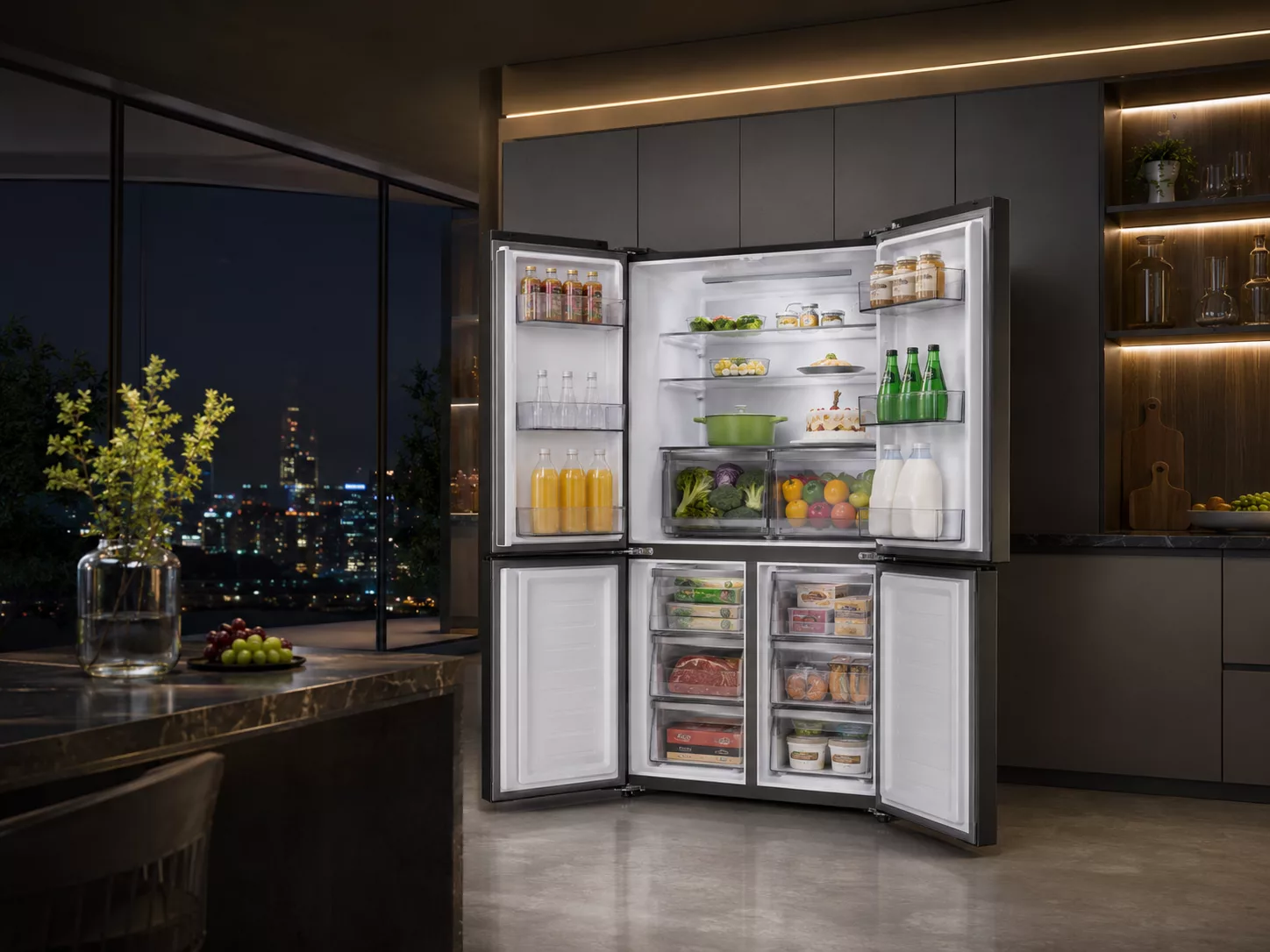 Tủ lạnh Aqua Multi Door nhiều cửa dung tích lớn cho gia đình đông người