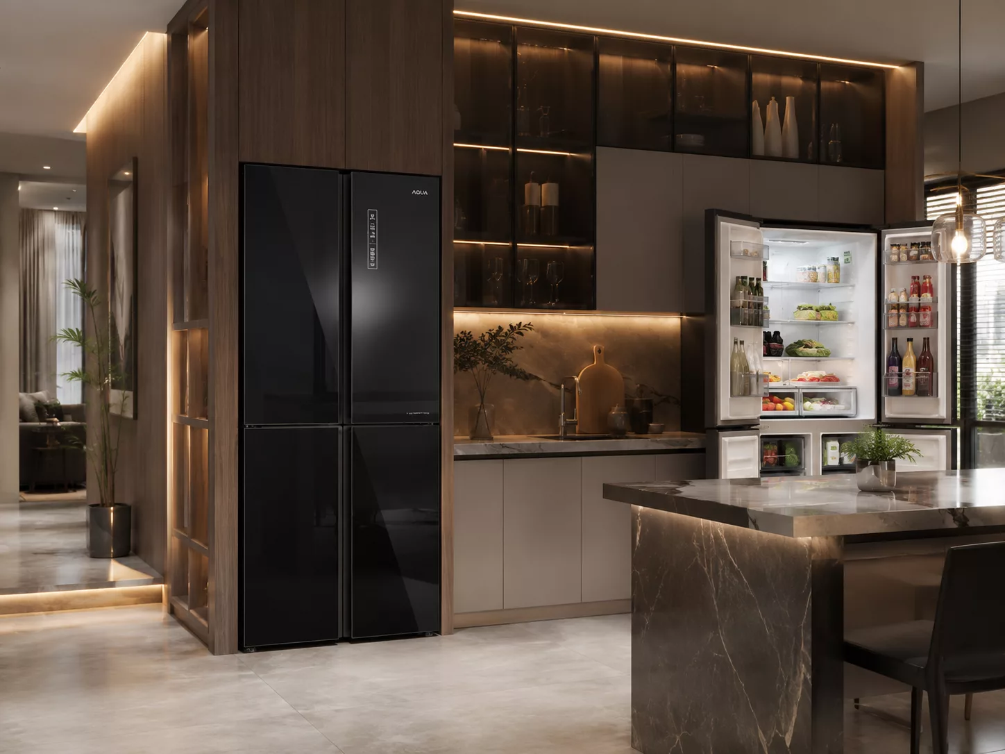 Tủ lạnh Aqua mini 1 c&aacute;nh 2 c&aacute;nh 4 c&aacute;nh Side By Side Multi Door