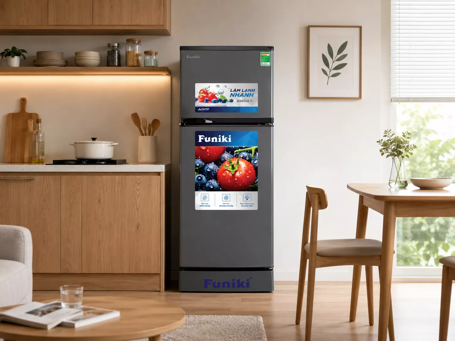 Tủ lạnh Funiki Inverter mini 1 cánh 2 cánh cho phòng trọ gia đình nhỏ