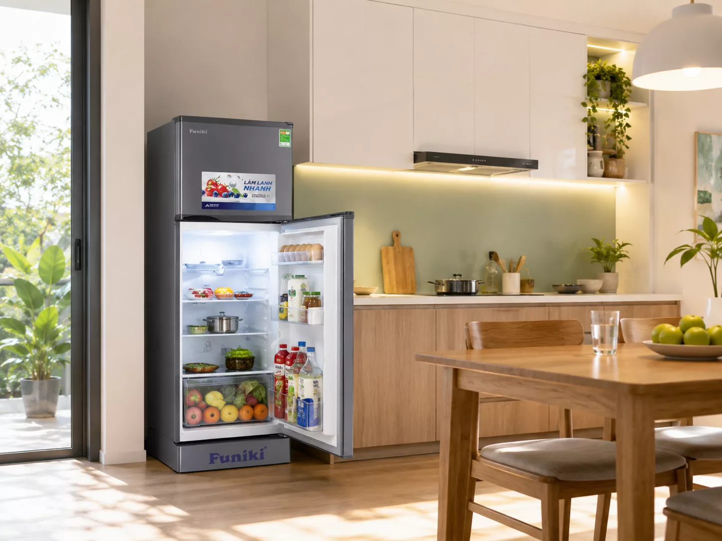 Tủ lạnh Funiki mini 1 c&aacute;nh 2 c&aacute;nh cho ph&ograve;ng trọ gia đ&igrave;nh nhỏ