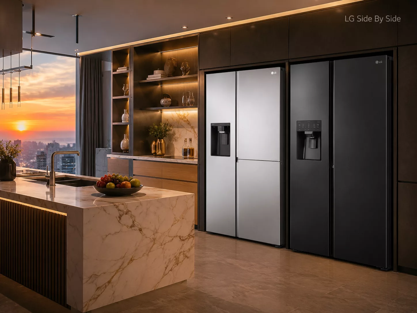 Tủ lạnh LG Side By Side cửa đối xứng dung tích lớn cho gia đình đông người