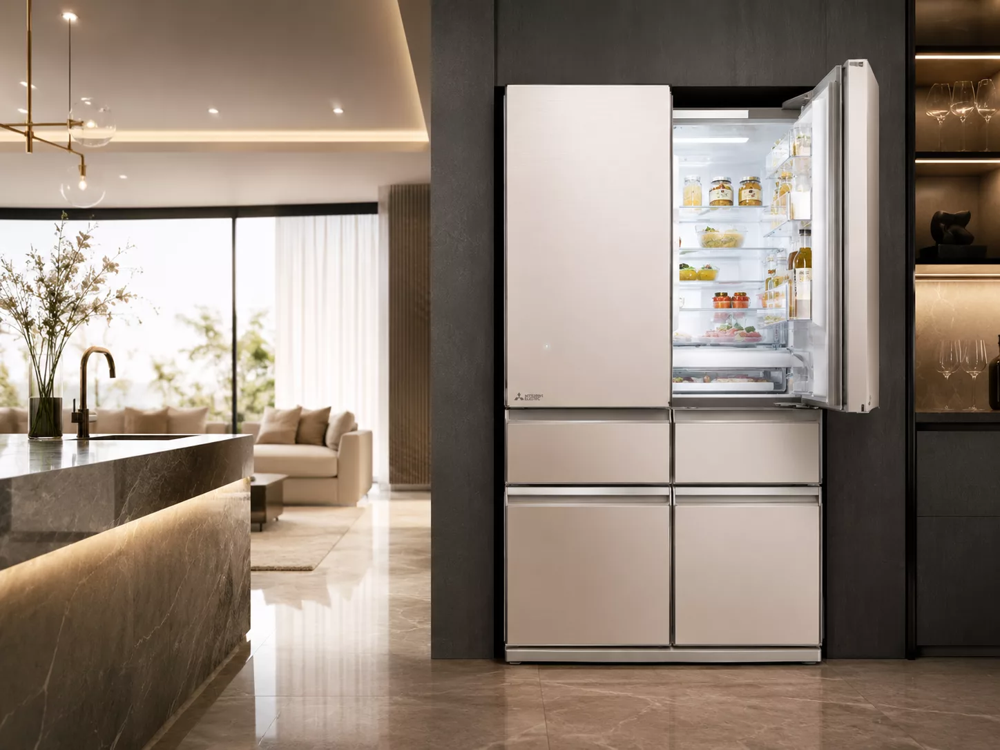 Tủ lạnh Mitsubishi Electric 2 cánh 3 cánh 4 cánh Side By Side Multi Door