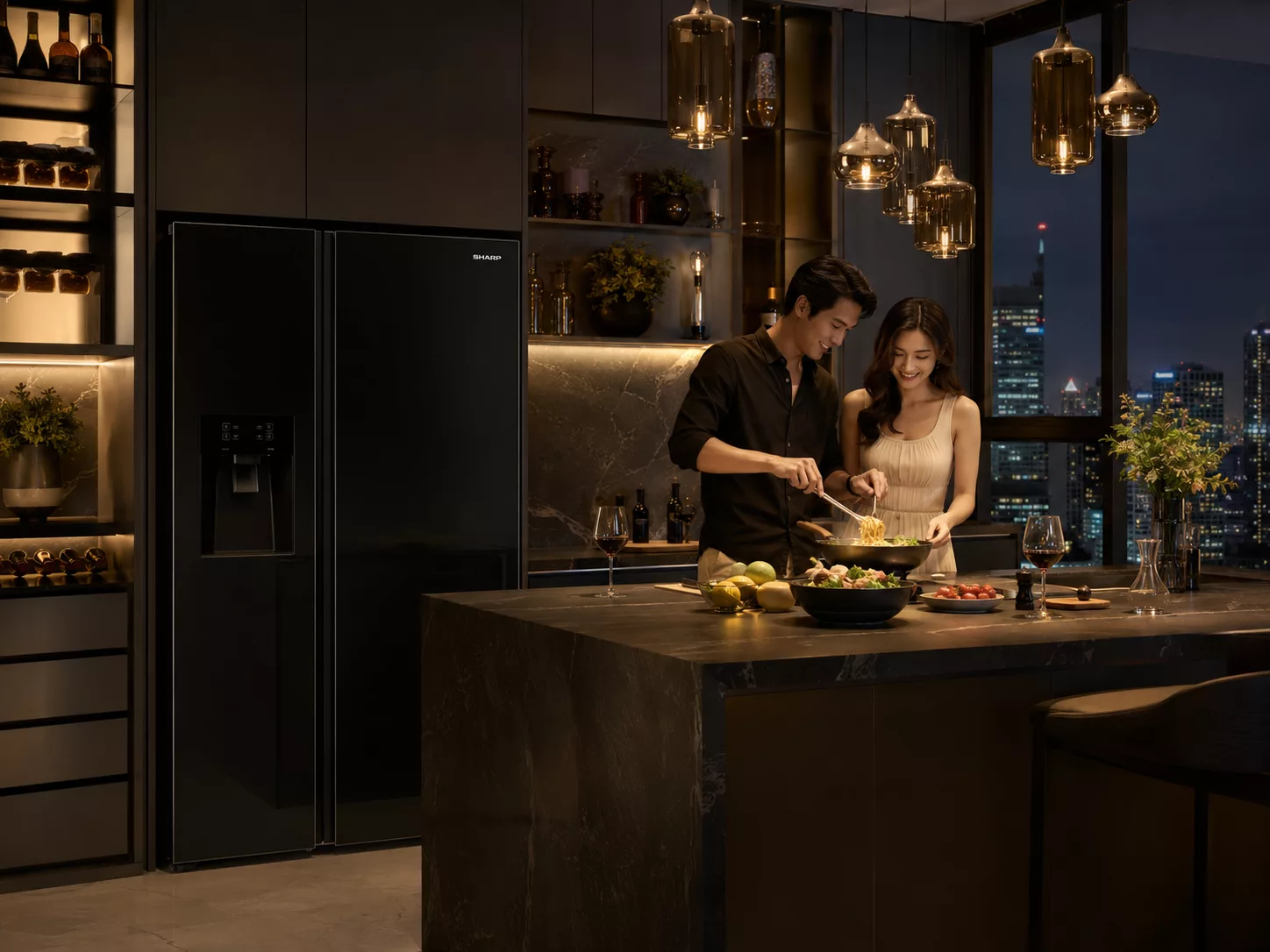 Tủ lạnh Sharp cho căn hộ chung cư nhà phố bếp gia đình
