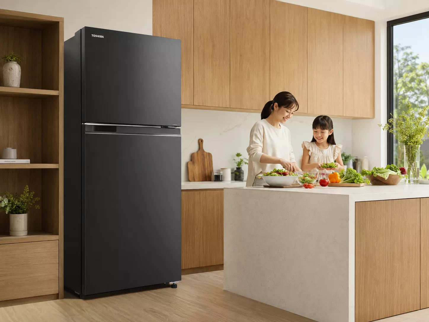 Chọn dung t&iacute;ch tủ lạnh Toshiba theo số người d&ugrave;ng gia đ&igrave;nh