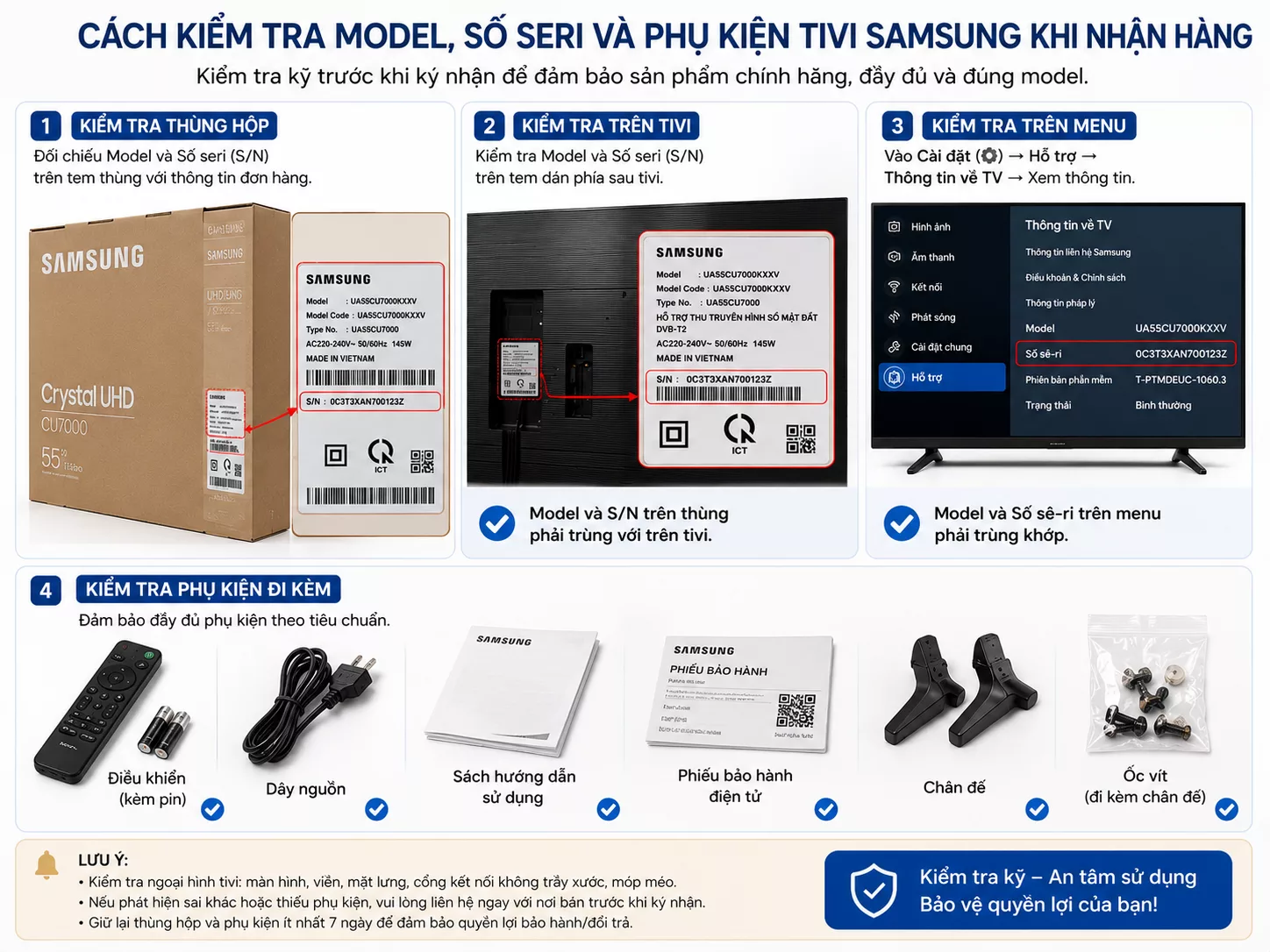 Checklist mua Tivi Samsung QLED 65 inch ch&iacute;nh h&atilde;ng