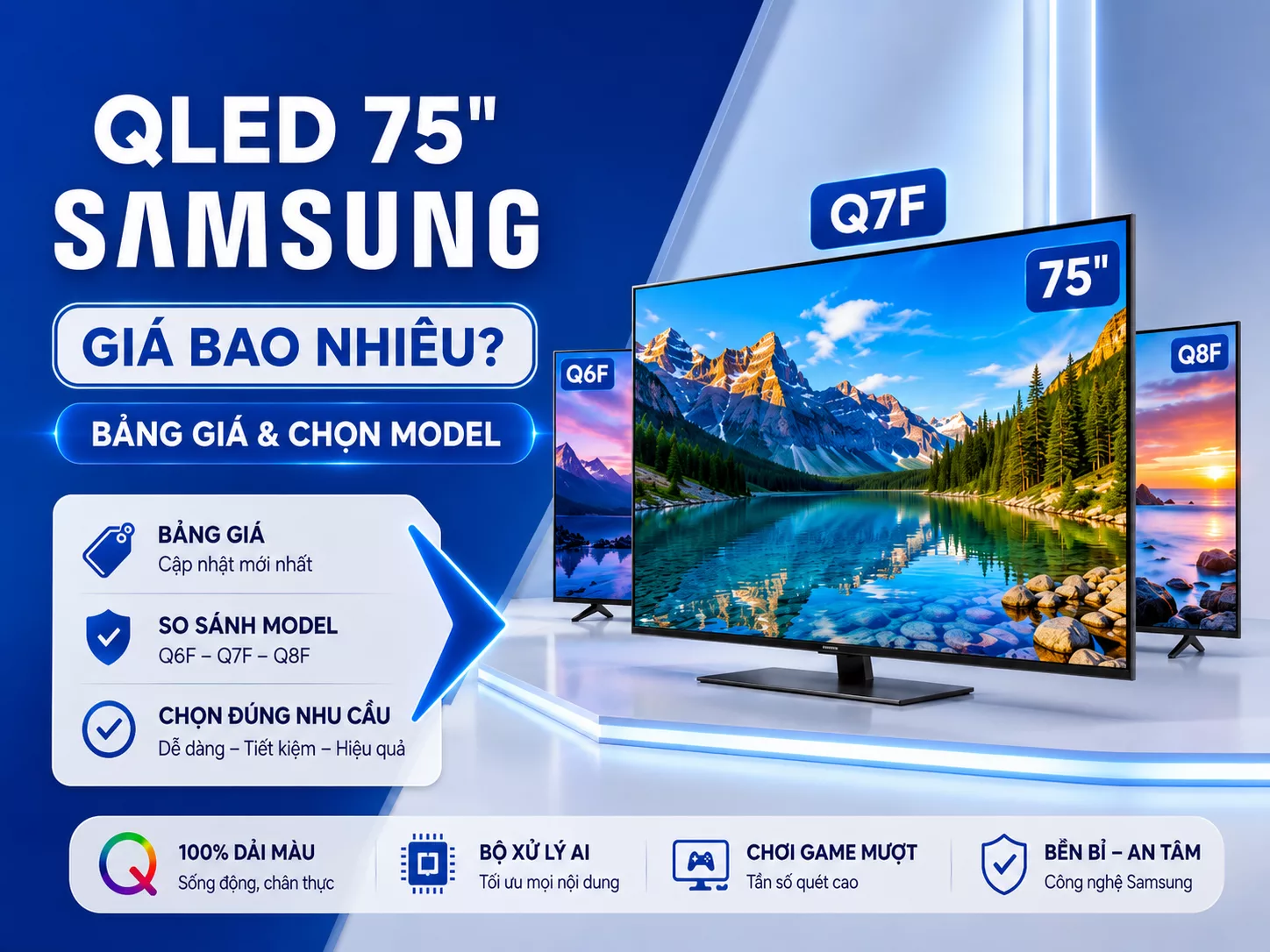 Tivi Samsung QLED 75 inch gi&aacute; bao nhi&ecirc;u