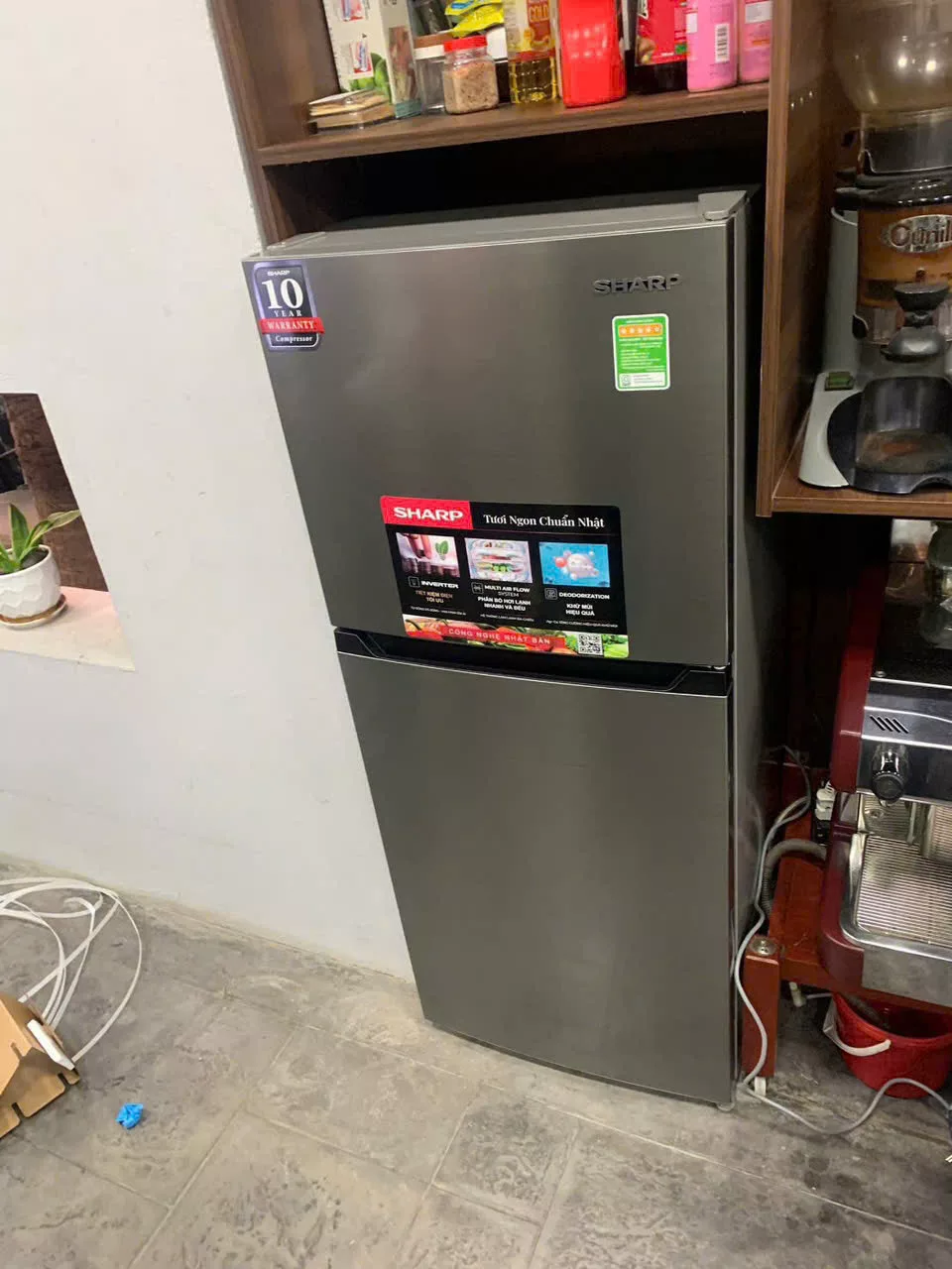 Lắp tủ lạnh LG cho nh&agrave; c&ocirc; H&agrave; tại Gia L&acirc;m