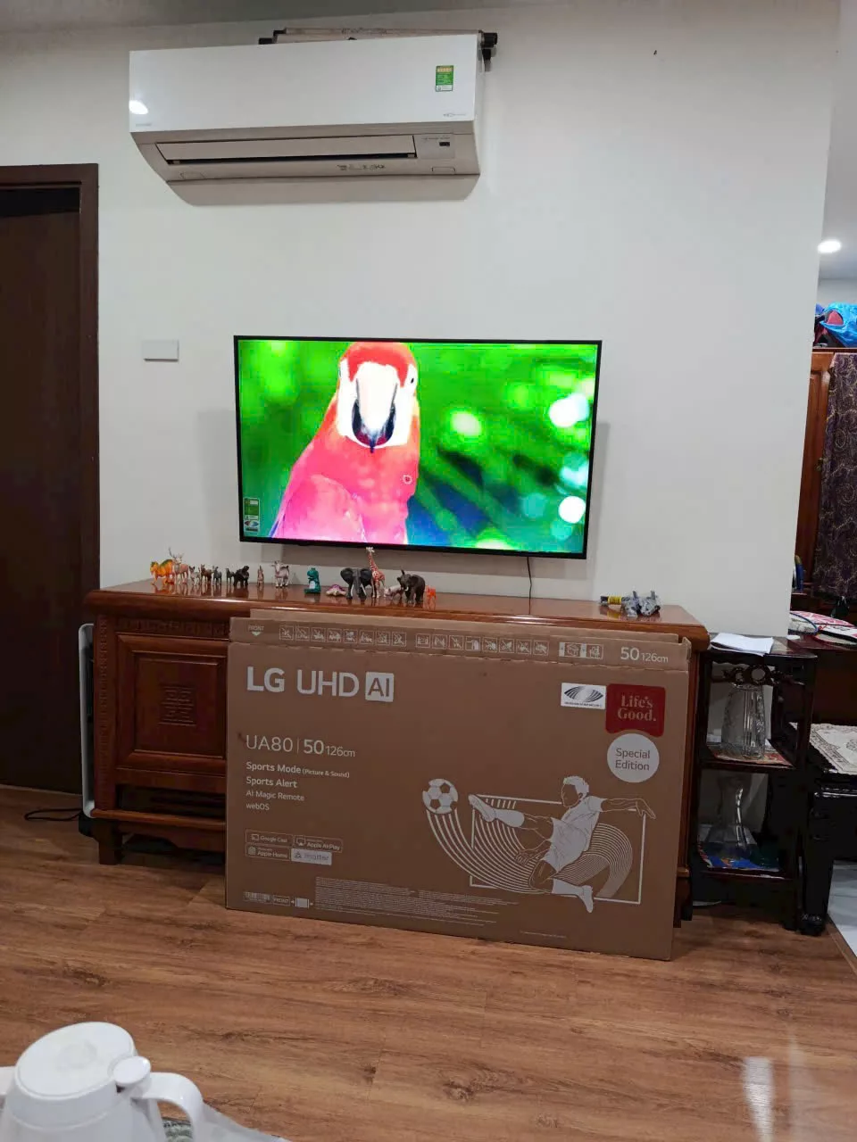 Lắp đặt tivi nh&agrave; chị Hương tại Cầu Giấy